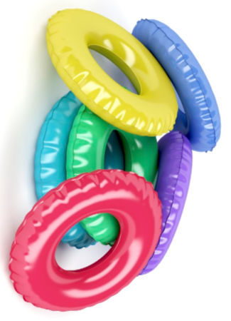 Swim rings w/ different colors